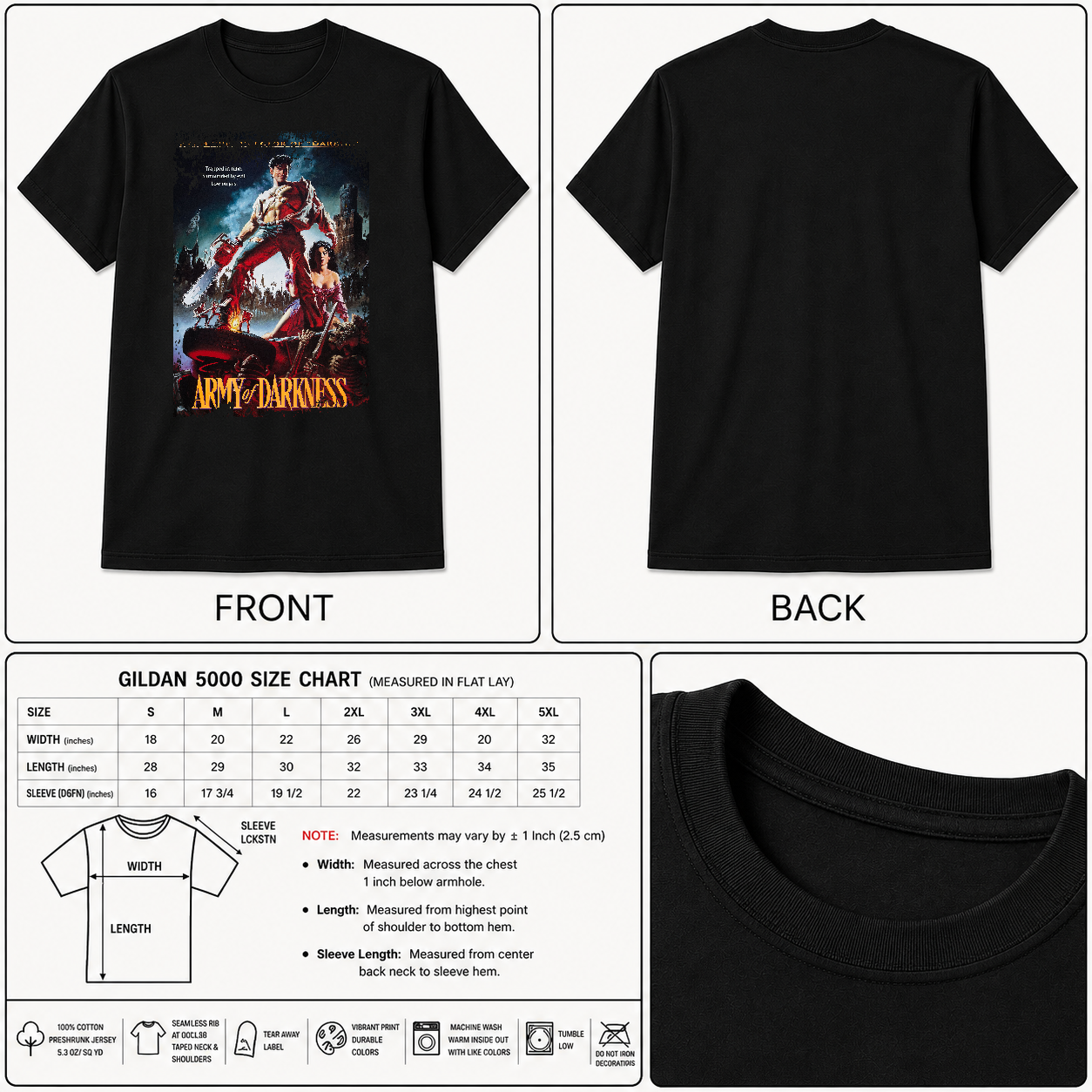 Army of Darkness - Movie Poster Inspired Unisex Black Shirt