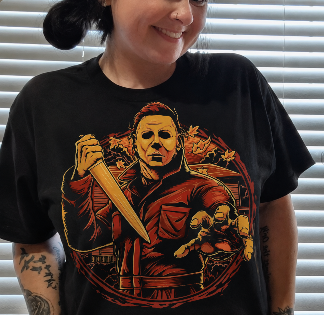 Michael Myers Horror Movie T-Shirt Black S-3XL Halloween-TH81997