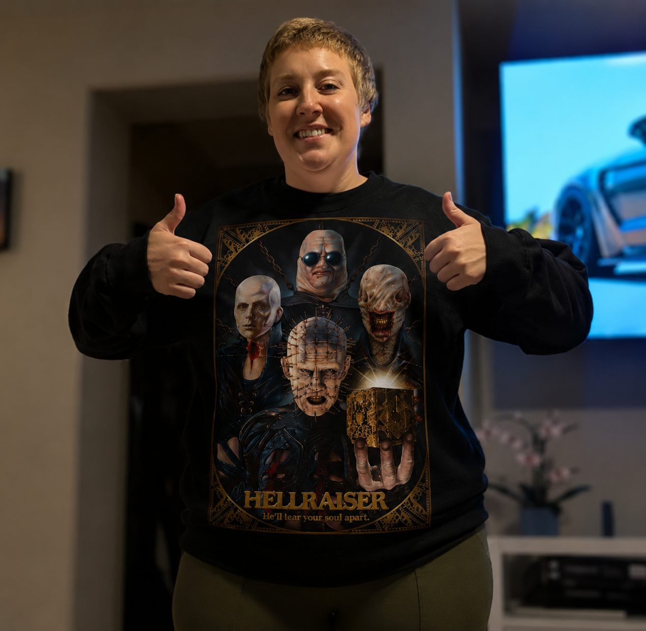 Hellraiser and the Cenobites T-Shirt, Horror Movie Graphic Tee, Halloween Shirt-TH82026